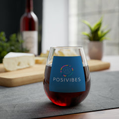 Posivibes Stemless Wine Glass, 11.75oz