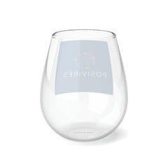 Posivibes Stemless Wine Glass, 11.75oz
