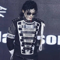 Punk MJ Michael Jackson Germany Military Cool Gaorgeous Teaser Jacket Outerwear for Collection Halloween costume Gift