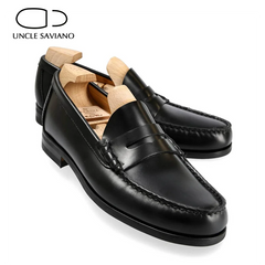 Uncle Saviano Loafers Fashion Style Man Shoe Original Party Designer High Quality Genuine Leather Casual Business Shoes for Men