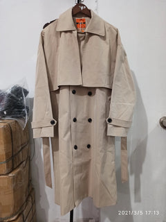 IEFB Men's Wear 2023 Autumn  Fashion New Double Breasted Clothes Male Long Coat Loose Overcoat Trend Handsome Casual Windbreak