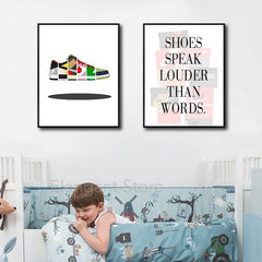 Fashion Sneaker Box Wall Posters Art Prints Modern Sneakerhead Quote Canvas Painting Wall Pictures Teenager Boys Room Decor