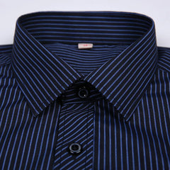 Plus Size 8XL 7XL Men Striped Dress Shirts Formal Fashion Social Office Long Sleeved Business Work Smart Casual Shirt For Man