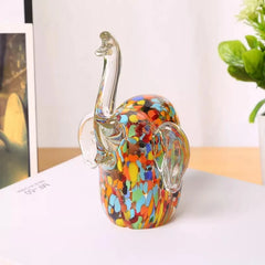 Crystal Glass Elephant Figurines Table Ornament Sculpture Handmade Crafts in Blown Glass Art Home Decor Gift