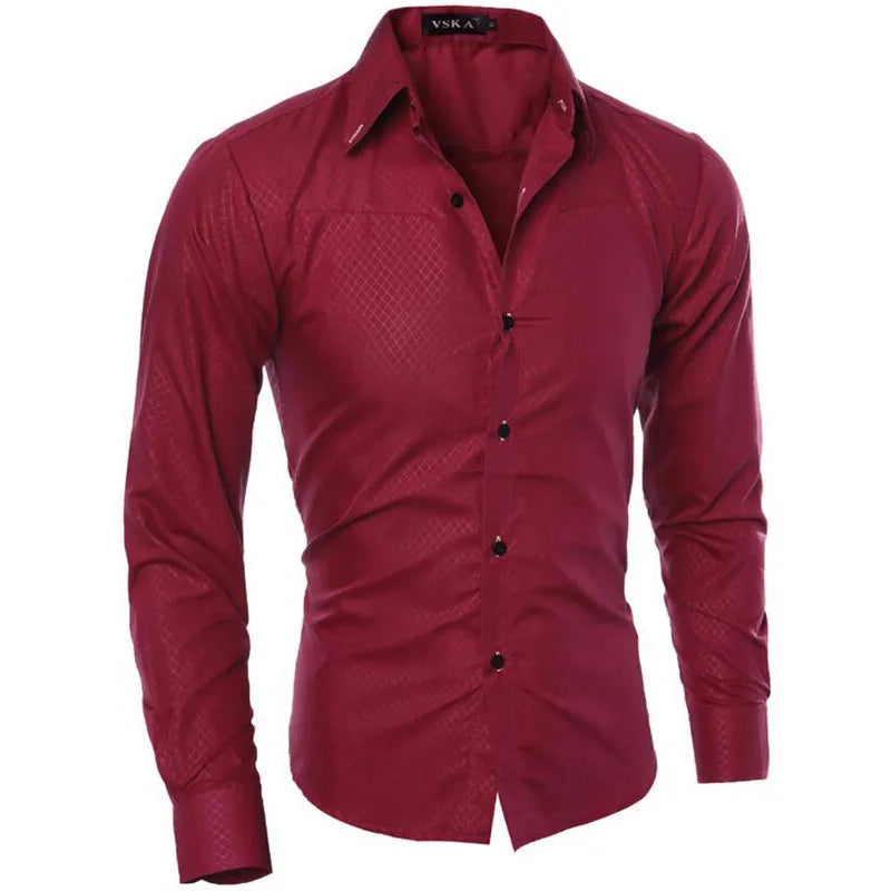 Fashion Men Shirt 2023 New Boutique Obscure Plaid Shirts Casual Mens Social Brand Long Sleeve Shirt Camisa Masculina M-5XL