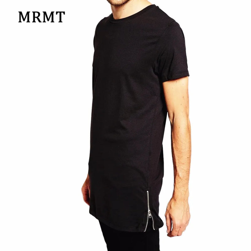 2023 MRMT Brand New Clothing Mens  Long T Shirt Hip Hop Extra Longline T-Shirt For Male Tshirt Zipper Man Leisure T Shirts