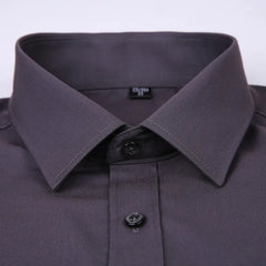 2022 New Men's Dress Shirt Solid Color Plus Size 8XL Black White Blue Gray Chemise Homme Male Business Casual Long Sleeved Shirt