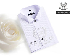 2023 DR  DARO UOMO Mens  shirts  white tuxedo shirt  party wedding shirt  883-white