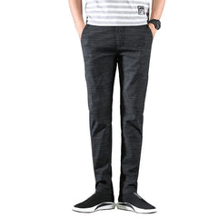 Pants Men Autumn Spring Business Casual Trousers Personality Brand Clothing Mens Long Straight Cotton Male Regular Full Length