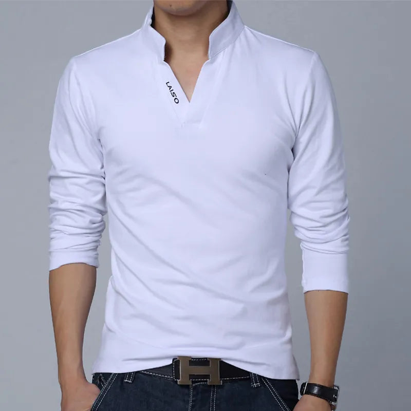 Hot SELL 2022  New Fashion Brand Men Clothes Solid Color Long Sleeve Slim Fit Polo Shirts Men Cotton Polo Shirts Free shipping