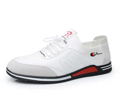 Fashion Men Leather Comfy Slip Increased Heel Footwear Mens Casual Shoes Male Office Business Dress Outdoor Sport Sneakers