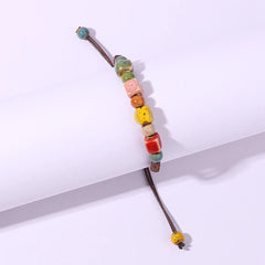 10pcs Ethnic Ceramic Bracelet Adjustable Artisanal Bracelet Colorful Beads Summer Charm Bracelet Fashion Jewelry Accessories