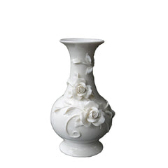 Artisanal Hand-made High Temperature Ceramic Hand-held Rose Vase/Vintage Stereo Flower