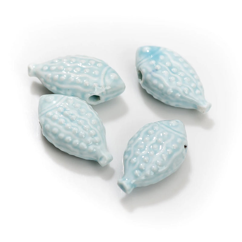 2pcs Ocean Breeze Ceramic Fish Beads 40mm for Artisan Jewelry Making Handmade Craft Supplies TCZ199A
