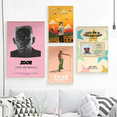 Album Cover Posters Tyler The Creator Frank Blonde Music Hip Hop Rapper Modern Wall Art Prints Painting for Room Bar Home Decor