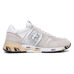 PREMIATA Men's Retro Light Luxury Mesh Perforated Breathable Jogging Shoes Fashion Trend Versatile Light Casual Sports Shoes