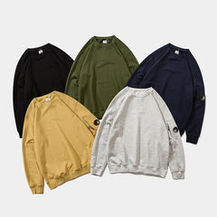 7rings Fall Collection Casual Style O-neck Loose Fit Sweatshirt for Men Oversized Outwear for Male Clothing Street Fashion