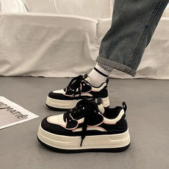 Women Sneakers Korean Platform Sports Shoes Skateboard Kawaii Vulcanize Fashion Footwear Casual Tennis Female Flats Summer 2024