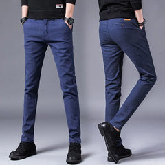 Streetwear Fashion Men Solid Slim Suit Pants Korean Business Male Clothing Spring Autumn Daily Casual Straight Full Trousers 38
