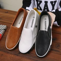 High Quality Leather Men Loafers Retro Leisure Trend Shoe Breathable Male Fashion Brown Mens Footwear Vulcanized Shoes