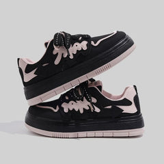Trendy Black Pink Shoes Y2k Hip Hop Casual Board Shoes 2023 New Women's Shoes Skateboard Sports Ankle Boots Female Girls Gifts