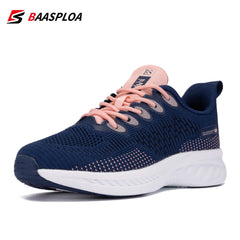 Baasploa 2022 New Women Fashion Sneaker Light Knit Running Shoes Female Tenis Sneaker Comfortable Walking Shoes