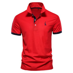 Men Slim Casual Shirt Embroidery Cotton Polo Shirts For Men Short Sleeve Social Polo T Shirt Man Fashion Top Tees Male Clothing