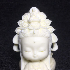 Resin Guanyin Bodhisattva Figurine, Handmade Art Sculpture, Chinese Buddhist Figures, Home, Office, Car, Feng Shui Statue