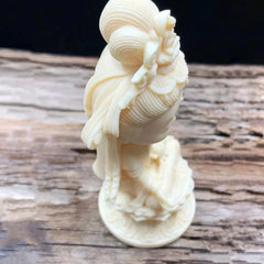 Resin Guanyin Bodhisattva Figurine, Handmade Art Sculpture, Chinese Buddhist Figures, Home, Office, Car, Feng Shui Statue