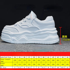 Fujin 7cm Microfiber Leather Spring Casual Chunky Sneakers Platform Wedge Skate Boarding Fashion Women Autumn Shoes Ladies Shoes