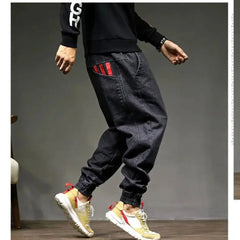 Man Loose Baggy Jeans Hiphop Skateboard Denim Pants Street Dance Hip Hop Rap Male Trouses Chinese y2k streetwear men clothing