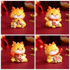 Portable Dragon Statue Craft Handmade Zodiac Sculptures Microlandscape Miniature Chinese New Year Decoration Living Room