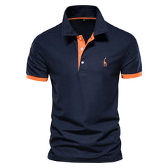 Men Slim Casual Shirt Embroidery Cotton Polo Shirts For Men Short Sleeve Social Polo T Shirt Man Fashion Top Tees Male Clothing