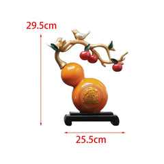 Lucky Feng Shui Gourd Statue,Resin Crafts Ornament,Handmade Sculpture for