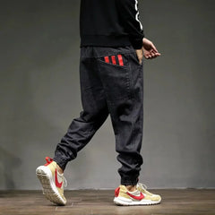 Man Loose Baggy Jeans Hiphop Skateboard Denim Pants Street Dance Hip Hop Rap Male Trouses Chinese y2k streetwear men clothing