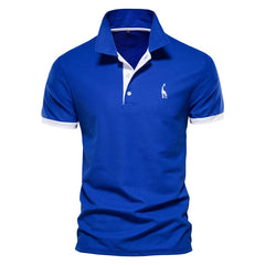 Men Slim Casual Shirt Embroidery Cotton Polo Shirts For Men Short Sleeve Social Polo T Shirt Man Fashion Top Tees Male Clothing