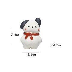 Dog Statue Collection Sculpture Handmade Tea Pet for Tea Room Bookcase Table