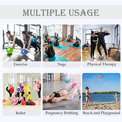 25CM Pilates Yoga Ball Exercise Anti-Pressure Explosion-Proof Gymnastics Balance Exercise Fitness Gym Home Yoga Core Training
