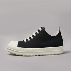 DEKHERW Men Shoe Canvas Low Top Women Sneaker Quality Black ricks Lace Up Designer Luxury owens Thick-sole Casual Flat Shoe
