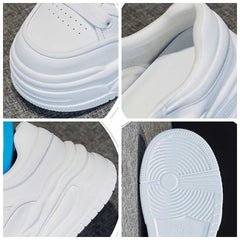 Fujin 7cm Microfiber Leather Spring Casual Chunky Sneakers Platform Wedge Skate Boarding Fashion Women Autumn Shoes Ladies Shoes