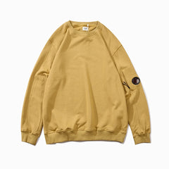 7rings Fall Collection Casual Style O-neck Loose Fit Sweatshirt for Men Oversized Outwear for Male Clothing Street Fashion