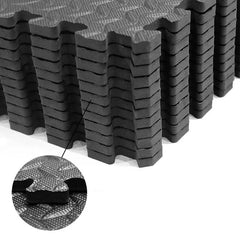 12PCS 30*30cm Sports Protection Gym Mat EVA Leaf Grain Floor Mats Yoga Fitness Non-Slip Splicing Rugs Thicken Shock Room Workout