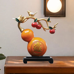 Lucky Feng Shui Gourd Statue,Resin Crafts Ornament,Handmade Sculpture for