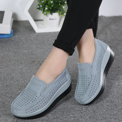 2020 Autumn Women Flat Platform Loafers Shoes Ladies Suede Leather Footwear Casual Shoes Slip on Flats Moccasin Creepers