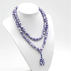 8mm Ceramics Stone 108 Beads Necklace Custom Gift Women Wrap Crafted Ethnic Eco-friendly Chain Fashionistas Beaded Artisan