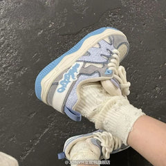 Platform Female Sneakers Blue Casual Skateboard Tennis Female Vulcanize Korean Women Shoes Spring Summer 2024 Footwear