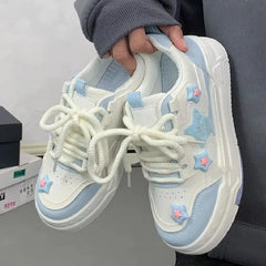 Women's Sports Shoes Spring Summer 2024 Kawaii Platform Sneakers Skateboard Casual Vulcanize Korean Footwear Tennis Female