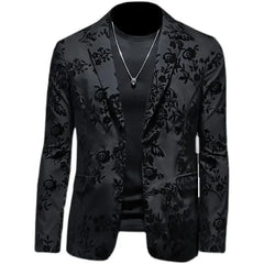 2023 Autumn Men Button Blazer Business Suit Jacket Male Slim Fit Formal Clothing Outwear Men's Groom Costume Coat Tops B185