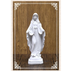 Blessed Resin Figurines Sculpture of Grace Handmade Exquisite Mary Statue for Bedroom Decors Dinning Room Christmas Cabinet