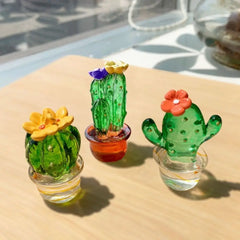 Handmade Cactus Sculpture Original Resin Not Fade Simulation Plant Easy Use Car Ornaments Desktop